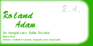 roland adam business card