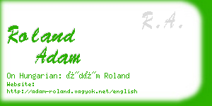 roland adam business card